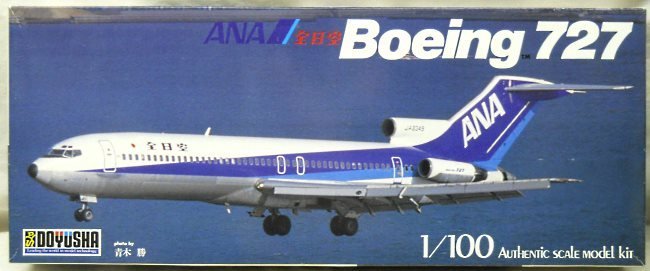 Doyusha 1/100 Boeing 727 ANA, 100-B2-3000 plastic model kit